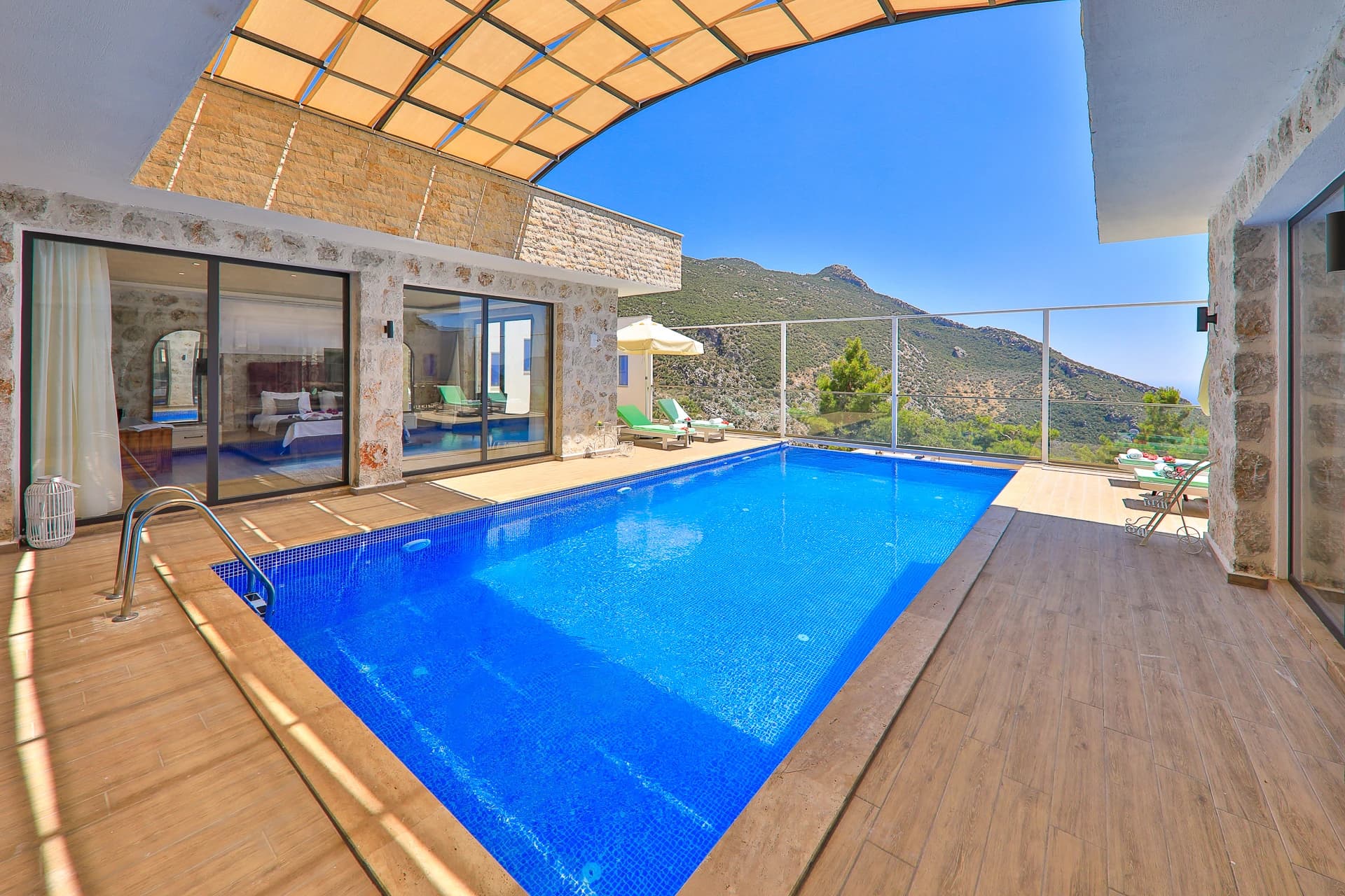Jakuzili Isıtmalı Havuzlu Taş Villa - İslamlar'da Kış-Yaz Tatil